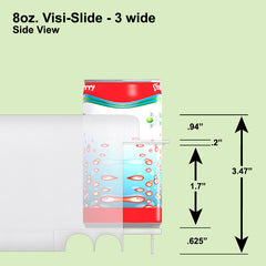 8oz. Visi-Slide® 3 wide Shelf Glide