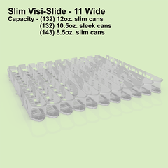 High Ring Slim Visi-Slide® 11 wide Shelf Glide