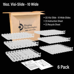 16oz. Visi-Slide®  10 wide Shelf Glide