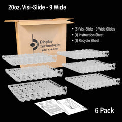 20oz. Visi-Slide®  9 wide Shelf Glide