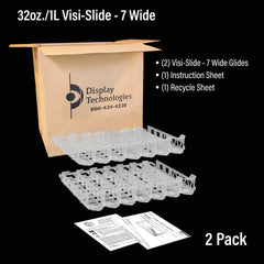 32oz./1Liter Visi-Slide®  7 wide Shelf Glide