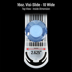 16oz. Visi-Slide®  10 wide Shelf Glide