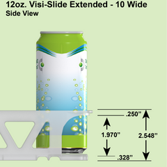 12oz. Visi-Slide®  Extended 36" 10 wide Shelf Glide