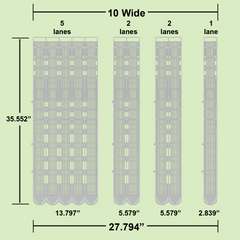 16oz. Visi-Slide®  Extended 36" 10 wide Shelf Glide