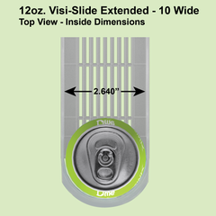 12oz. Visi-Slide®  Extended 36" 10 wide Shelf Glide