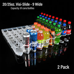 20oz. Visi-Slide®  9 wide Shelf Glide