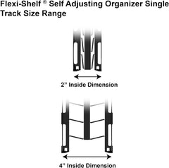 Display Technologies Flexi, Drink Organizer for Flat Shelves (8 to 32oz) - Black w/ 17” Channels - 5 per Carton, Fridge Storage for Cans, Bottles, Beers, Water and More