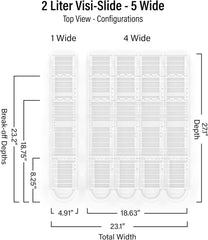 Visi-Slide 2Liter, 5 wide (Pack of 6)
