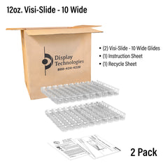 12oz. Visi-Slide®  10 wide Shelf Glide