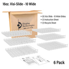 16oz. Visi-Slide®  10 wide Shelf Glide