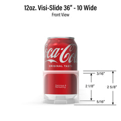 12oz. Visi-Slide®  Extended 36" 10 wide Shelf Glide