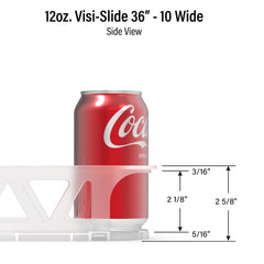 12oz. Visi-Slide®  Extended 36" 10 wide Shelf Glide