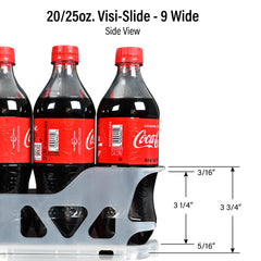 20oz. Visi-Slide®  Extended 36" 9 wide Shelf Glide