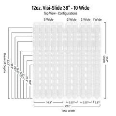 12oz. Visi-Slide®  Extended 36" 10 wide Shelf Glide