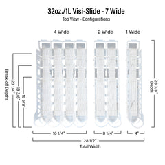 32oz./1Liter Visi-Slide®  7 wide Shelf Glide