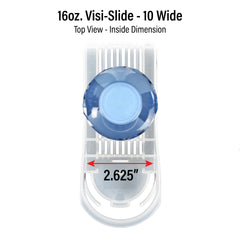 16oz. Visi-Slide®  10 wide Shelf Glide