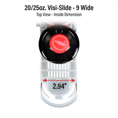 20oz. Visi-Slide®  Extended 36" 9 wide Shelf Glide