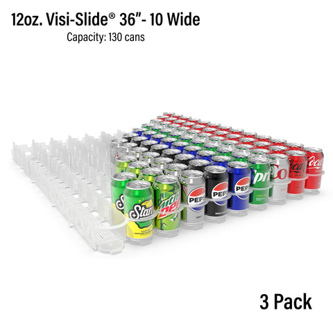 12oz. Visi-Slide®  Extended 36" 10 wide Shelf Glide