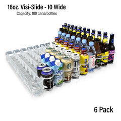 16oz. Visi-Slide®  10 wide Shelf Glide