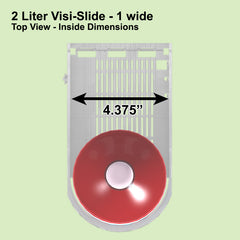 2 Liter Visi-Slide®  1 Wide Shelf Glide